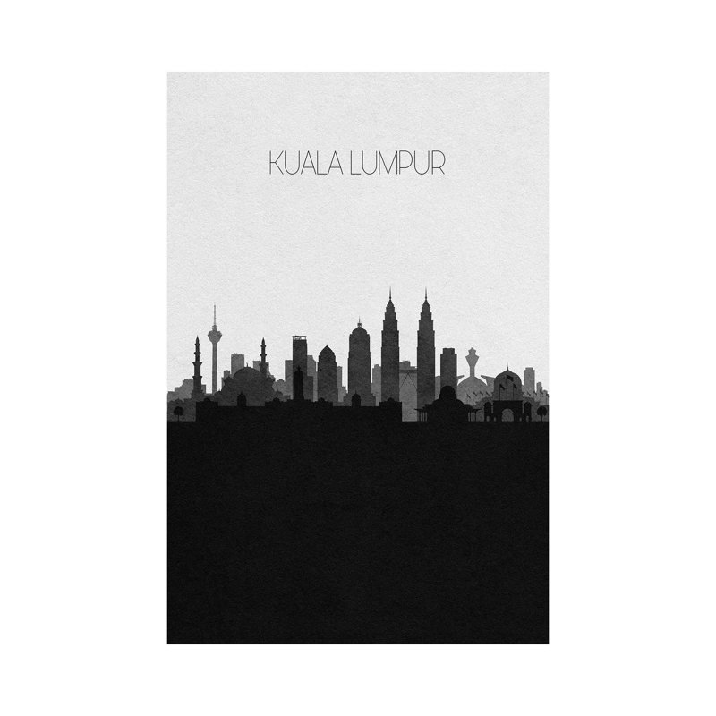 «Kuala Lumpur, Malaisie City Skyline» par Ayse Deniz Akerman - impression sur toile tendue, H 18 po x l 12 po x P 1,5 po