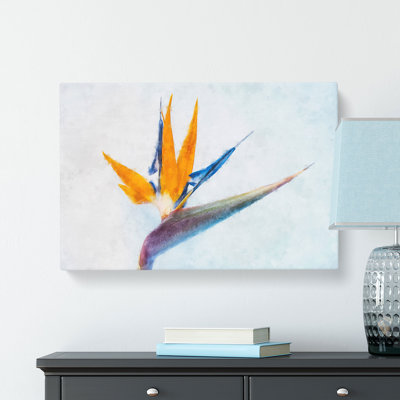 Bird Of Paradise Flower Painting - Wrapped Canvas