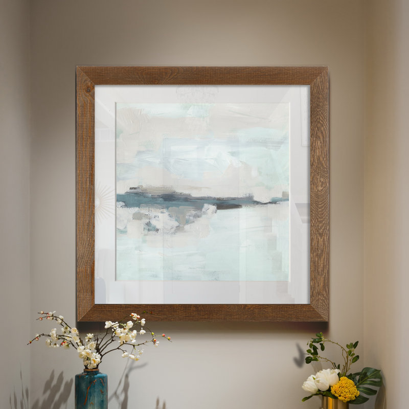 " Coast Formation II ", 35.5" H x 35.5" W x 1.5" D, Maple Framed Paper