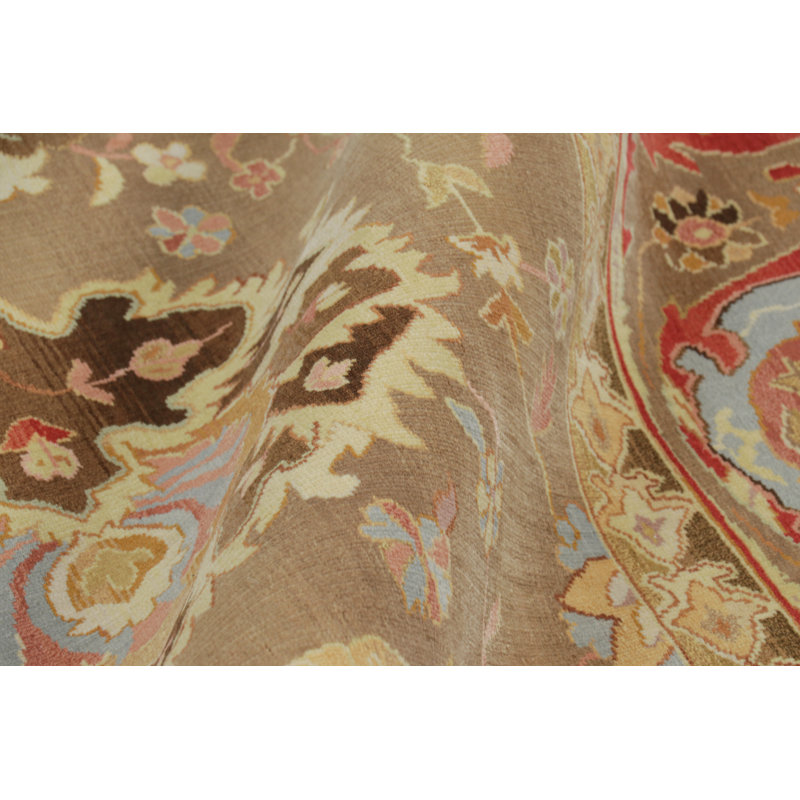 Rug & Kilim’S Persian Tabriz Style Rug In Beige-Brown With Floral Patterns