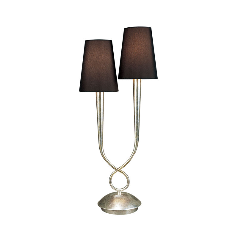 Mcwilliams Metal Table Lamp, Silver, Cream
