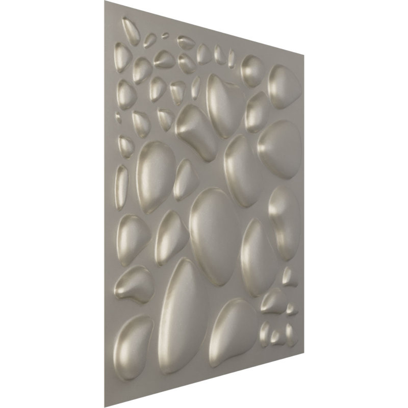 19 5/8"W x 19 5/8"H Shale EnduraWall Decorative 3D Wall Panel, Bright Coat Aluminum (Covers 2.67 Sq. Ft.)