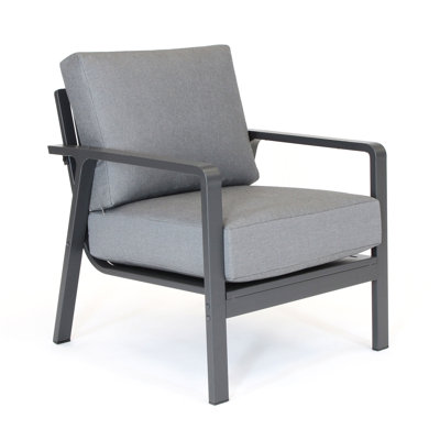 Paros Aluminum Outdoor Lounge Chair With Sunbrella Cushion