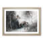 White Horse Rearing in a Winter Forest - Picture Frame Painting Print-56739375-56739376