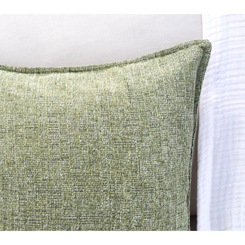 Ensemble de 2 housses de coussin en chenille à texture douce, Carré 18 po, Housse de coussin seulement - sans coussin