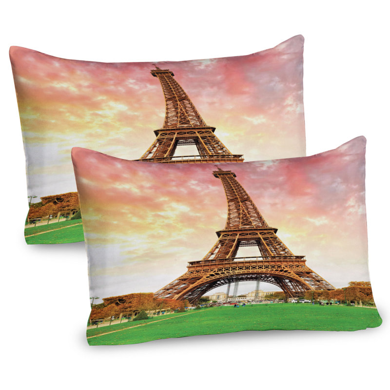 Ensemble de 2 taies décoratives Ambesonne Eiffel, H 20 po x l 30 po