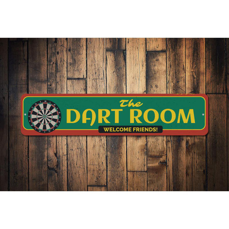 Panneau en aluminium The Dart Room, H 4 po x l 18 po x P 0,04 po