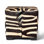 Zebra Hide Cube Ottoman