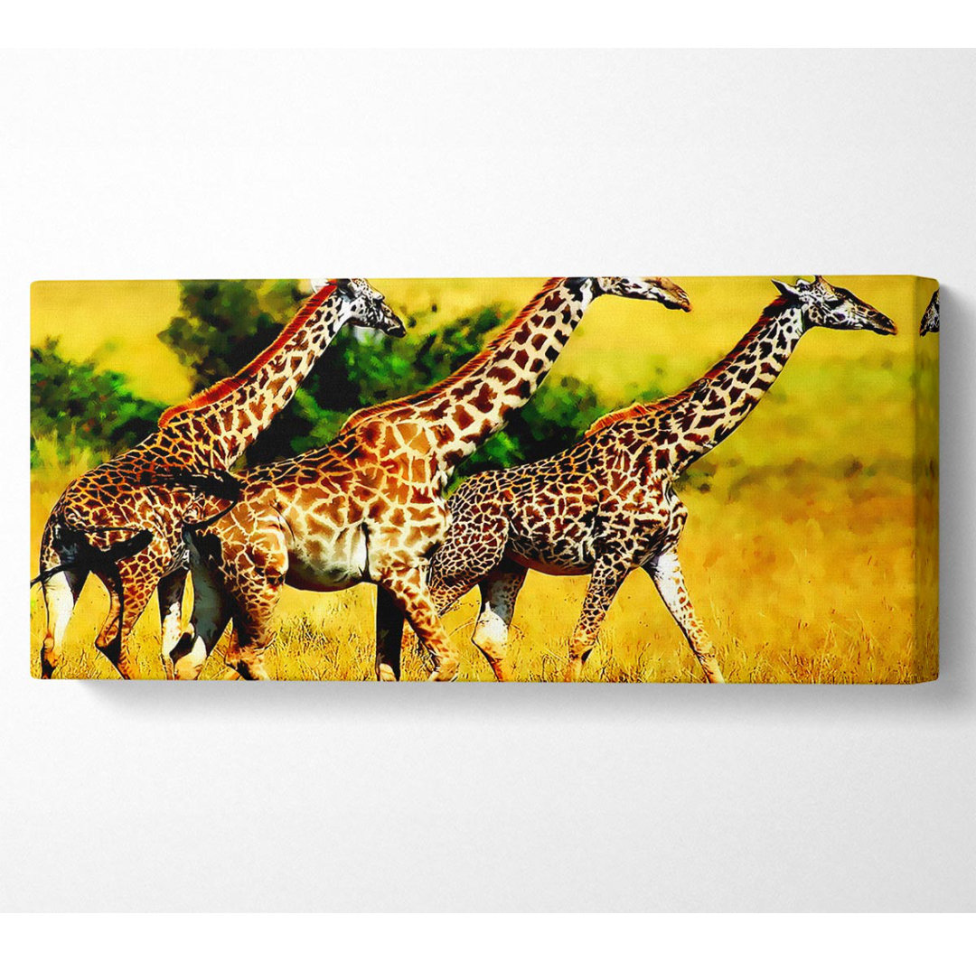 Safari Giraffe - Kunstdrucke auf Segeltuch