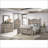 Contemporary Rustic Gray Two-Tone 2-Drawer Nightstand with Metal Knobs