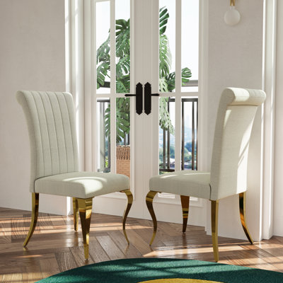 Chaises de salle à manger rembourrées White