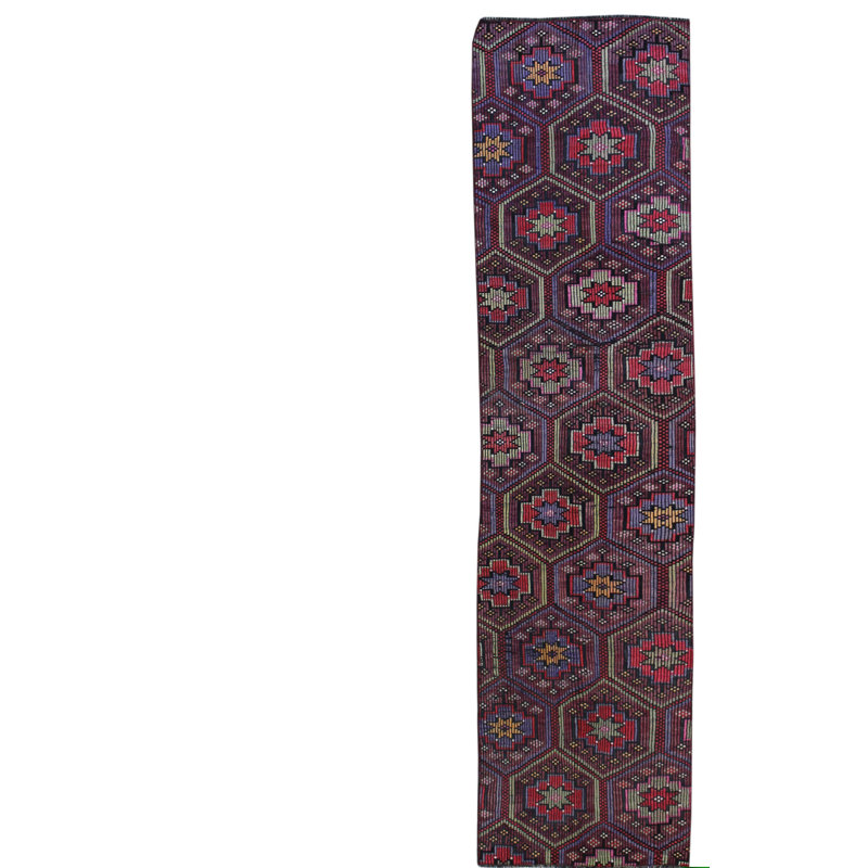 Jijim One-of-a-Kind 2'6" X 9'7" 2000s Runner Wool Area Rug in Purple