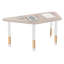 Table d'activité thermofusionnée 30 "x 60" avec pieds réglables en bois épais - Sable asiatique / blanc / naturel-130361698-130361696
