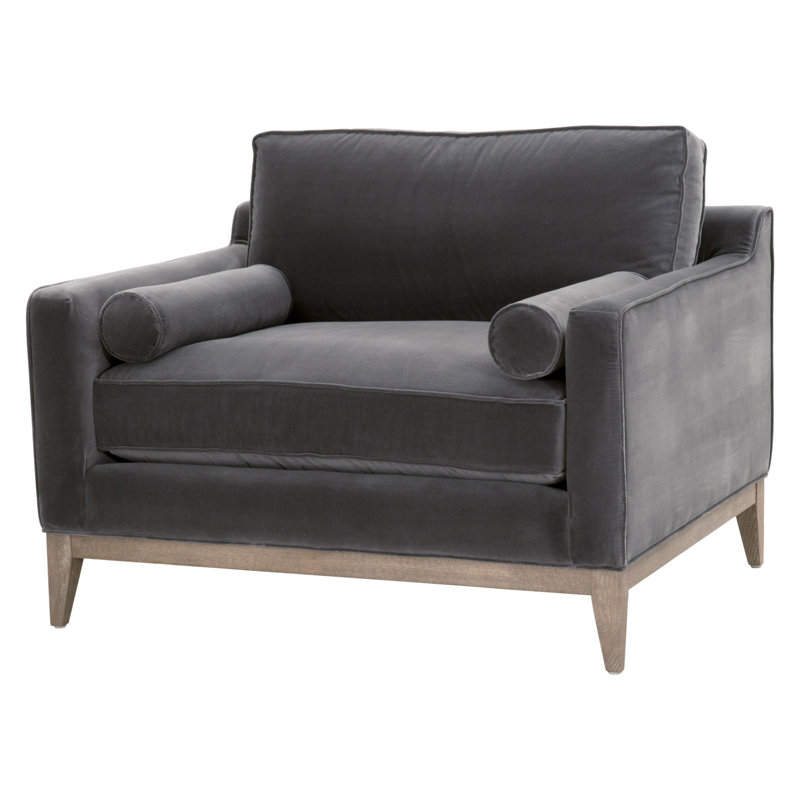 Fauteuil Romola, Velours colombe foncé
