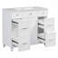 Meuble-lavabo avec lavabo en céramique, tablettes réglables et 3 tiroirs-320437260-320437261
