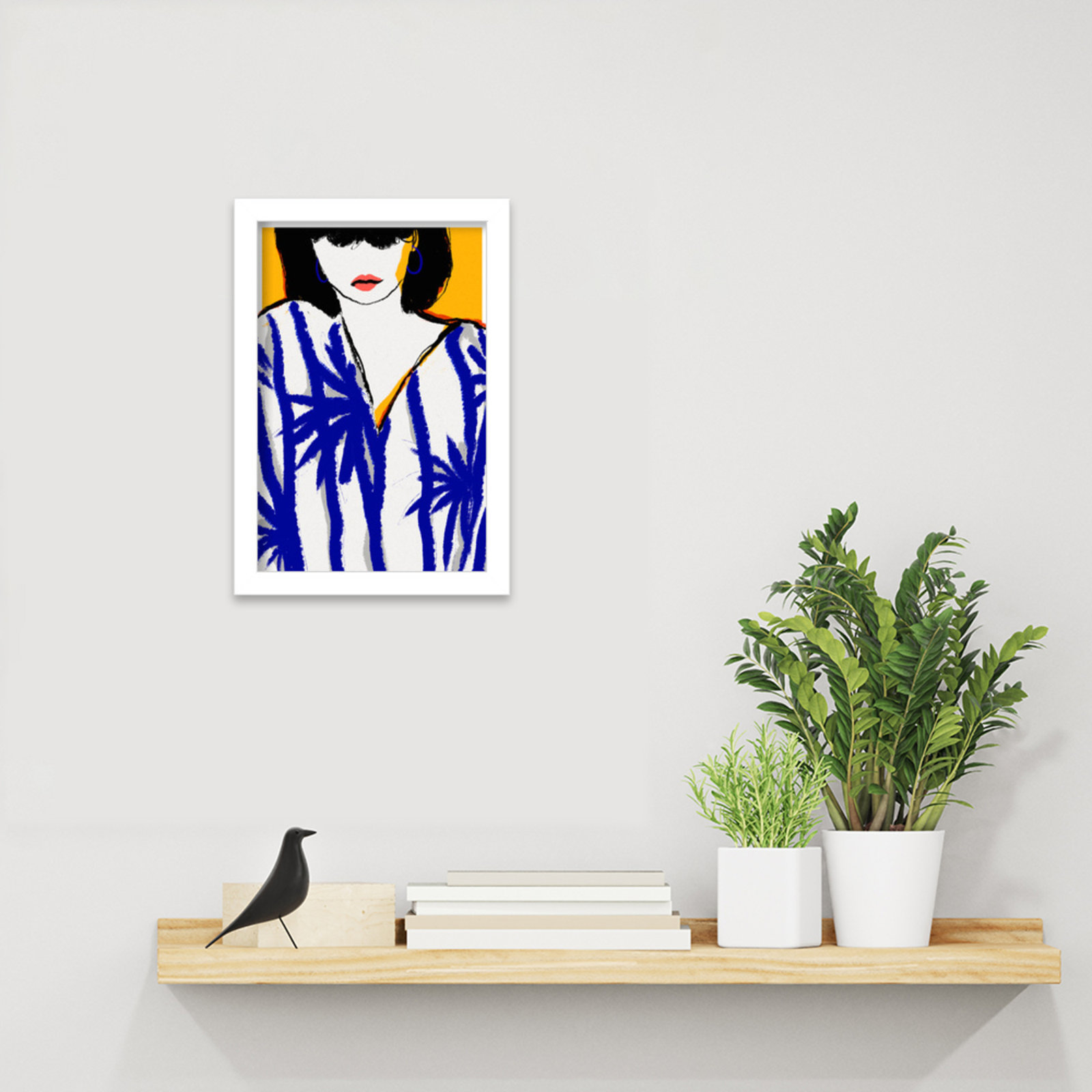 Galya "Summer Memories" Print by Treechild, White, 13" H x 9" W