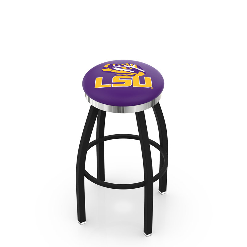 Tabouret de comptoir pivotant de 25 po NCAA, Chrome, Louisiana State University