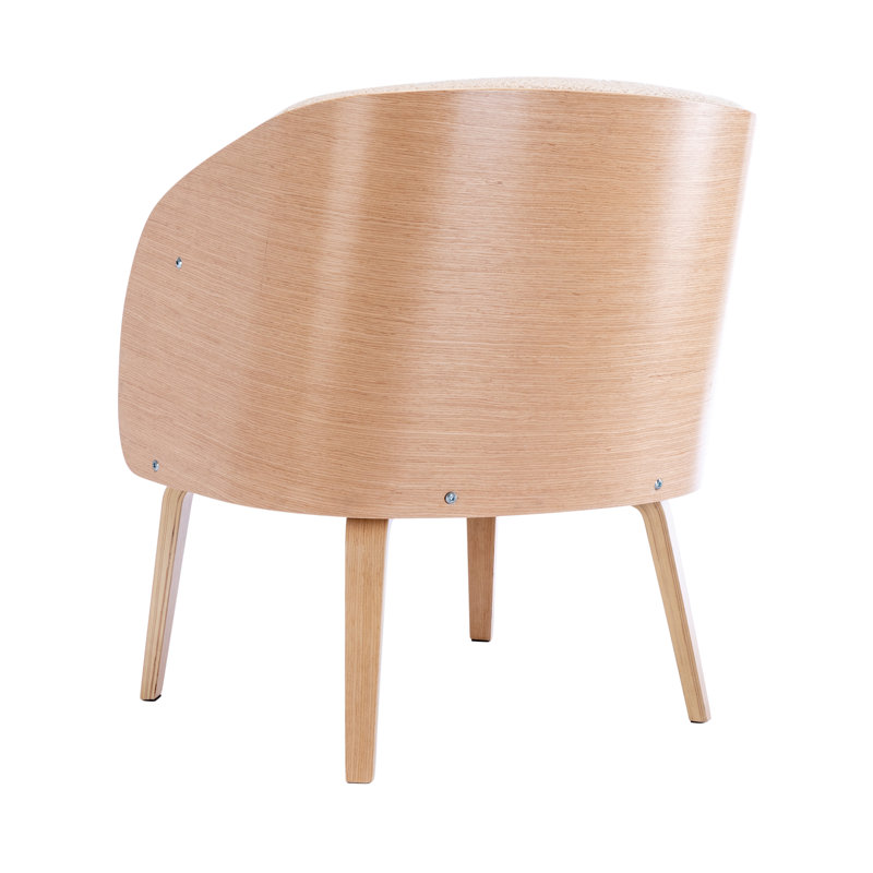 Fauteuil demi-tonneau en coton 27,76 po Beloni