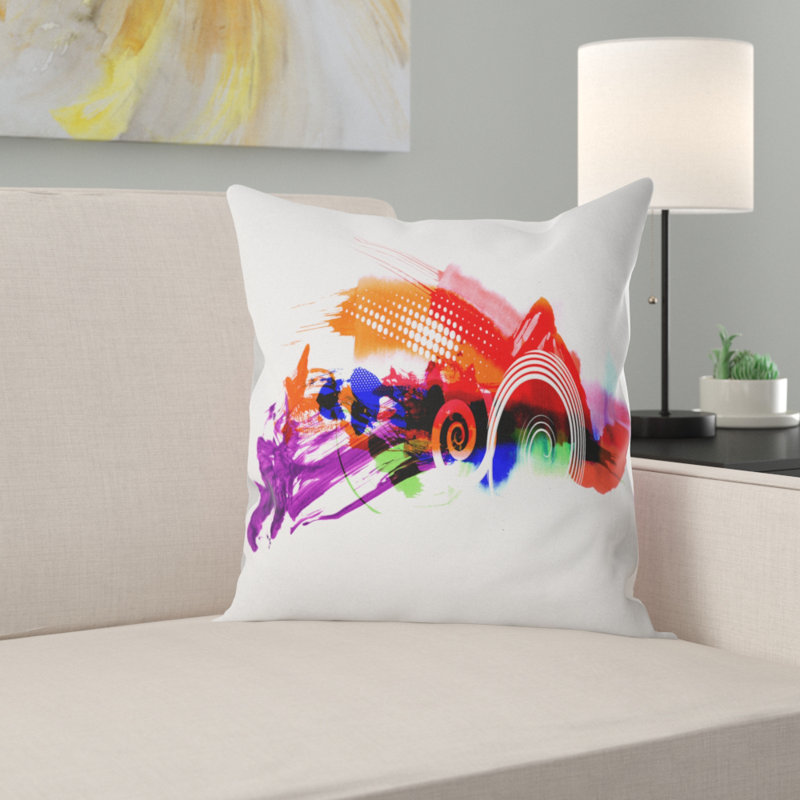  Coussin abstrait, 16 po x 1 po, Coussin décoratif