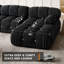 Canapé modulaire chenille modulaire, canapé éponge convertible, canapé désossé pour le salon, canapé 4 places en forme de U avec 2 repose-pieds, accoudoirs et dossier amovibles, rembourré d'éponge à haute densité et ressorts ensachés-422154368-422154369-422154370