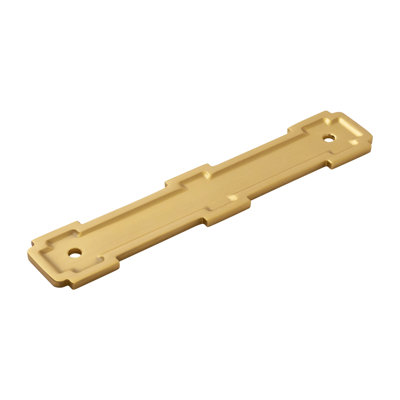 Coventry Collection Pull Backplate - 5-1/16" Center to Center Cabinet Pull Brushed Golden Brass - Transitional Hardware for Drawers & Cabinets