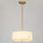 3-Light Alabaster Drum Pendant Light