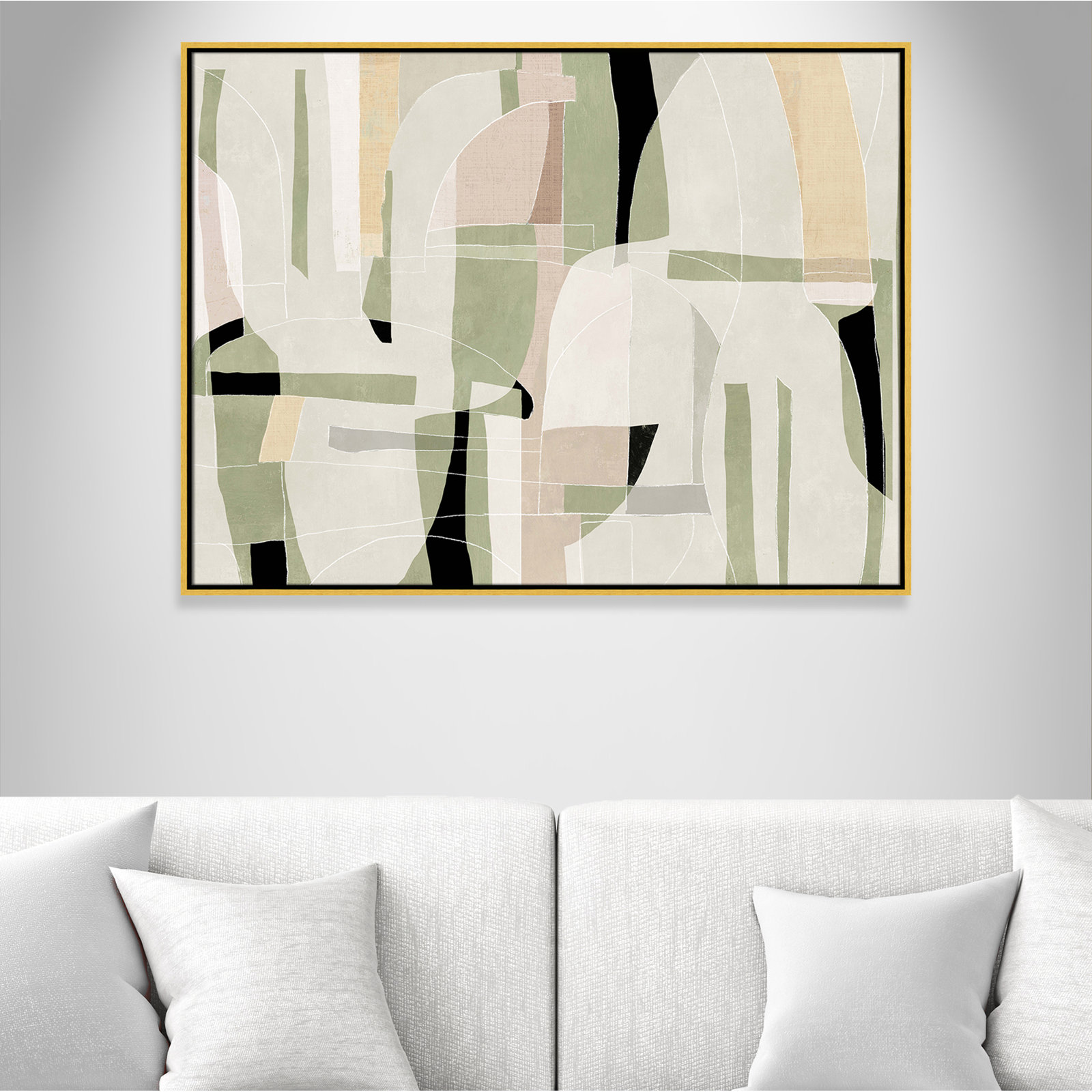 Brienne "Sunny Barcelona" Print, 41.5" W x 31.5" H, Gold