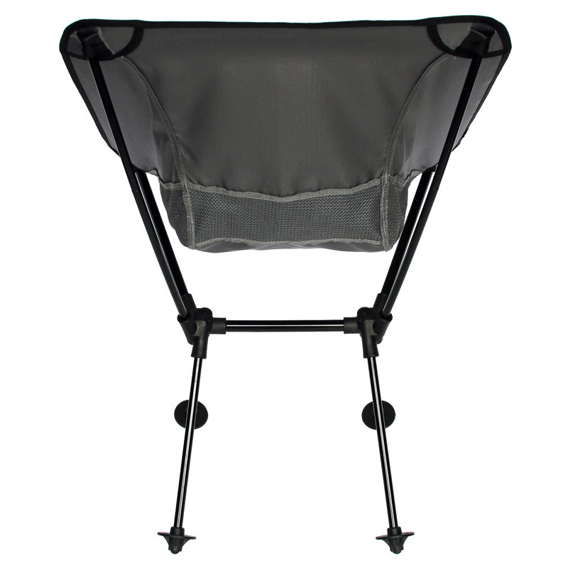 Chaise de camping pliante Roo, Gris et rouge