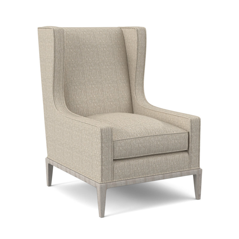 Fauteuil à oreilles 28 po Claxton, Tremplins ivoires, Bisque