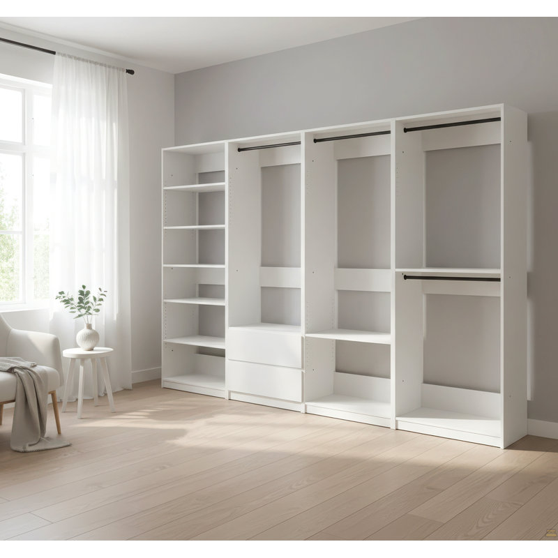 Système de garde-robe autoportant en bois