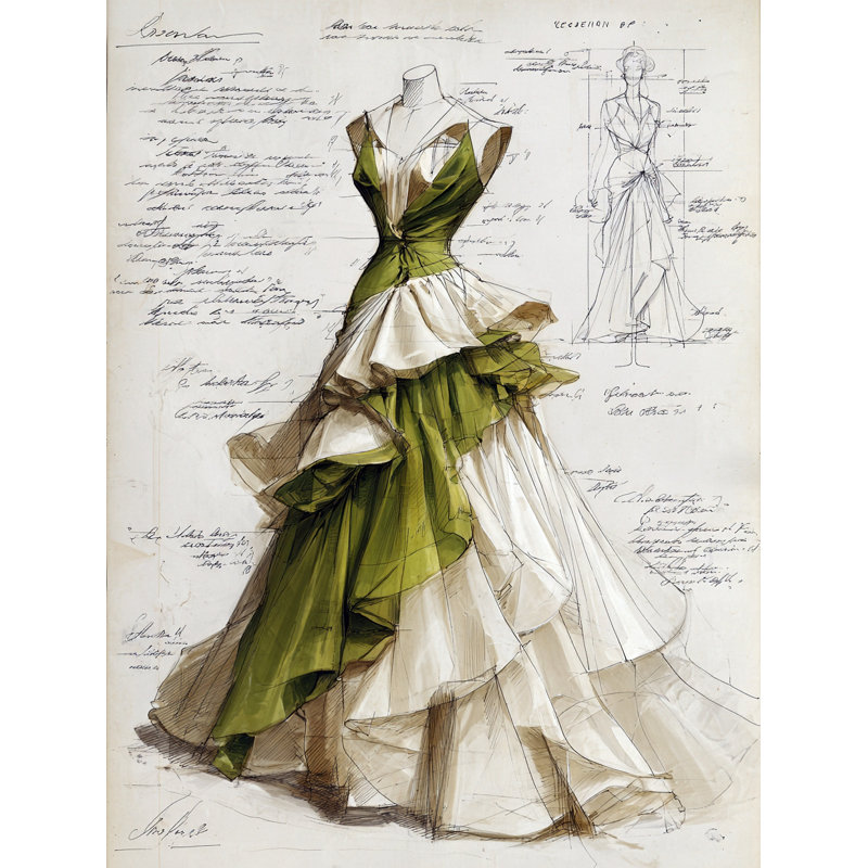 «Flowing Couture», art mural sur toile tendue, H 24 po x l 16 po