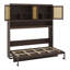 Lit escamotable simple peu encombrant avec compartiment de rangement supérieur, conception pliable avec éclairage et ports USB-1081102106