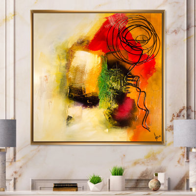 Modern Energetic Color Dance - Picture Frame Print on Canvas