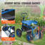 Siège de jardin à roulettes avec chariot de jardin, tabouret de jardinage pour la plantation, siège pivotant à 360 degrés, scooter de chariot avec poignée de direction et plateau à outils utilitaire, utilisation pour le patio, la cour et à l'extérieur, bleu