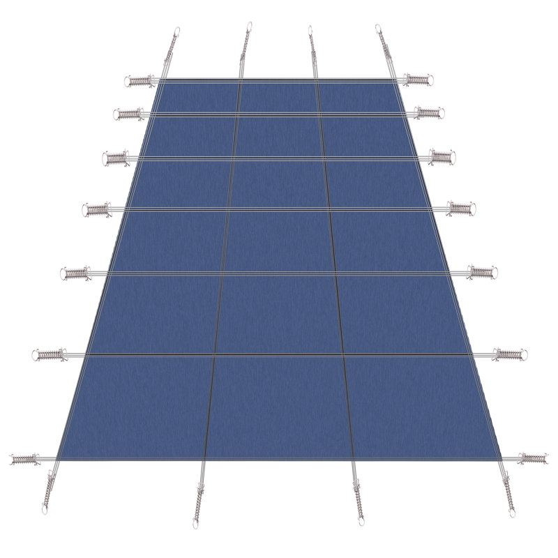 Blue Polypropylene Safety Cover for 16x32 ft Rectangular Inground Pools
