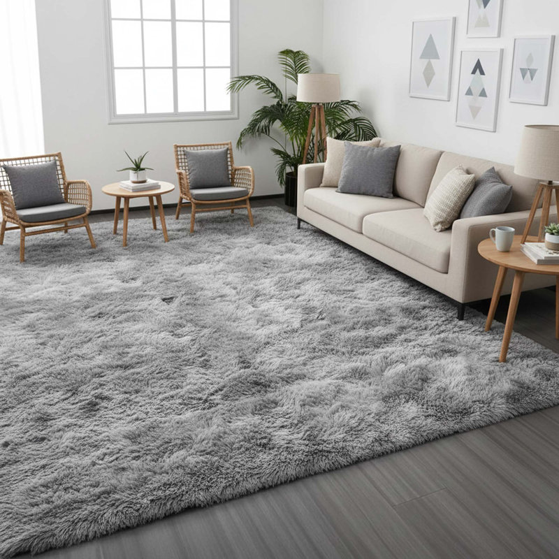 Grand tapis à poils longs 6x9