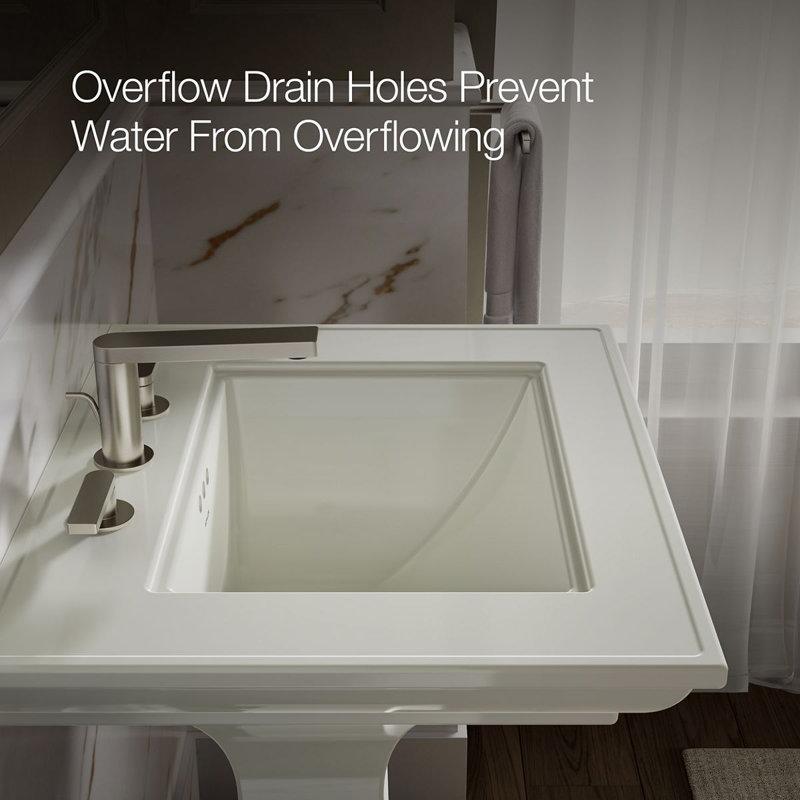 Memoirs® Stately 24" Pedestal Bathroom Sink with 4" Centerset Faucet Holes, Dune, 34.75" H x 20.5" W x 24.5" L, 8" Centers