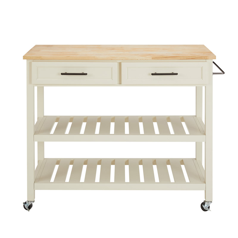 Murin 42 " W Kitchen Cart, White