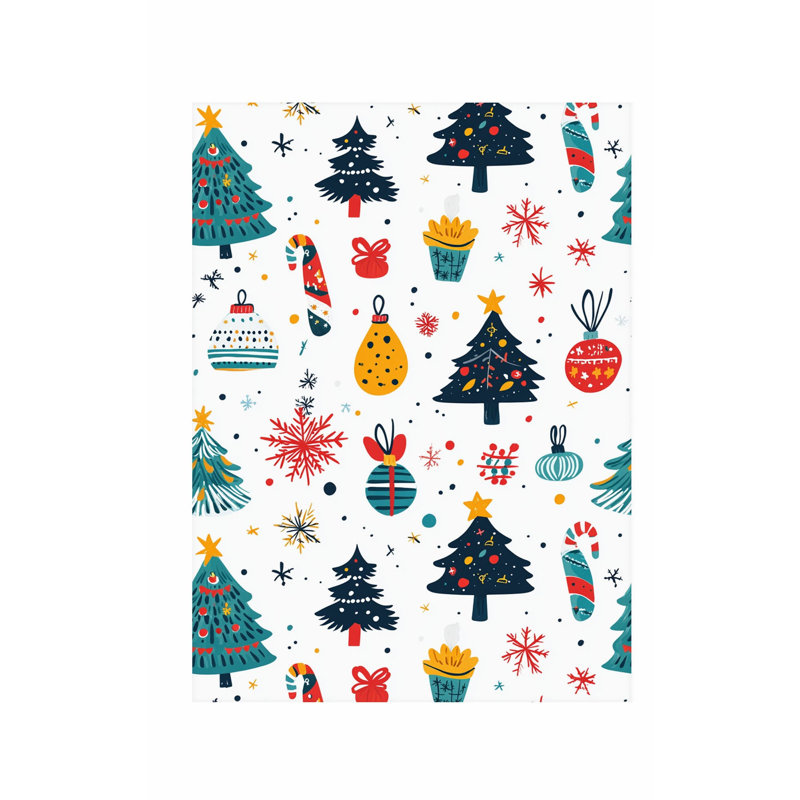 «Holiday Christmas Tree Dreams X III», reproduction d'art moderne sans cadre, H 14 po x l 11 po
