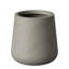 Jardinière en béton incurvée H 12 po x l 9,5 po pour plantes d'intérieur et d'extérieur avec drainage, gris chaud-1170907155-1170907154