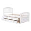 Lit plateforme simple blanc avec 6 tiroirs de rangement, cadre de lit pour enfant en bois massif avec tête et pied de lit-1587845793
