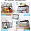 Tablettes murales de salle de lavage avec panier de rangement, organisateur de tablettes en fil empilable pour serviettes, produits de lessive et d'articles ménagers essentiels, rangement compact pour la laveuse et la sécheuse