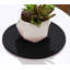 Ensemble de 3 pièces - Napperon rond noir tissé épais épais en coton naturel résistant à la chaleur-311921389