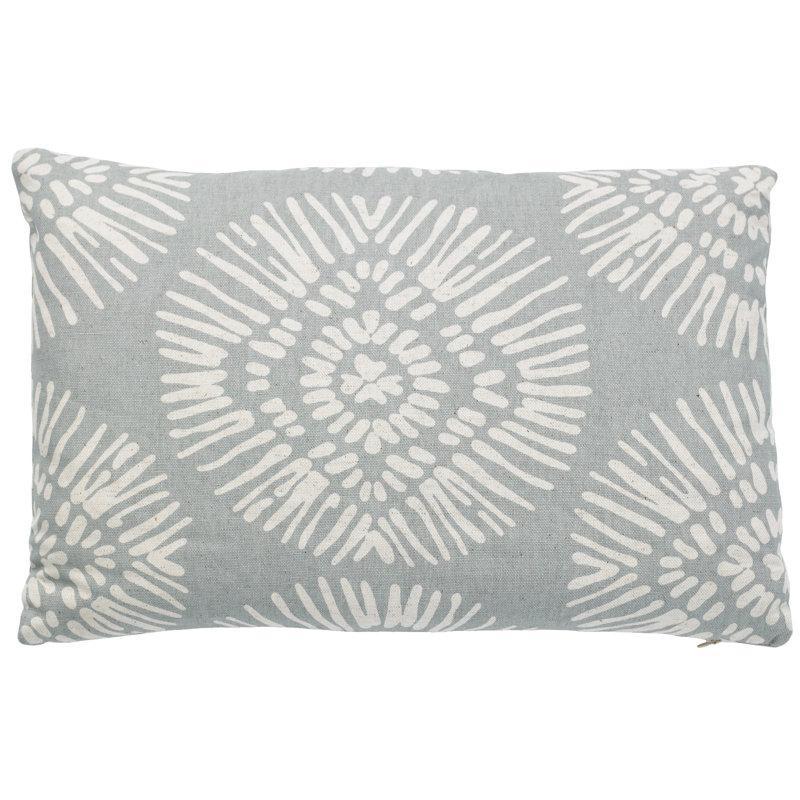  Housse de coussin rectangulaire et insert, Gris, H 12 po x l 24 po