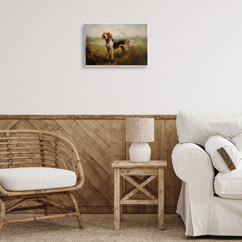 Art champêtre Beagle, H 10 po x l 15 po