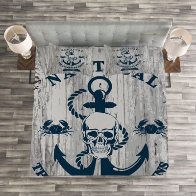 Anchor Bedspread Set with Cushion Cover