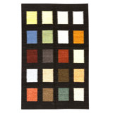 Hand Knotted Wool Area Rug in Patchwork