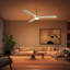 Ventilateur de plafond standard à DEL à 3 pales de 60 po avec télécommande et ensemble d'éclairage pour salon-130985946-130985950