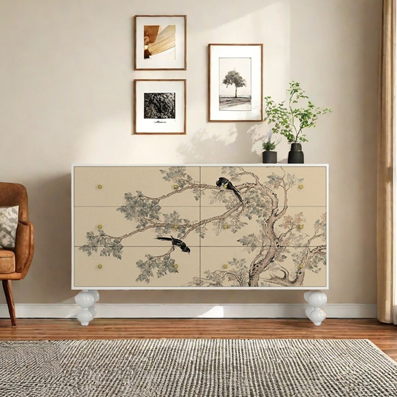 Armoire de rangement élégante et élégante, Blanc / Crème
