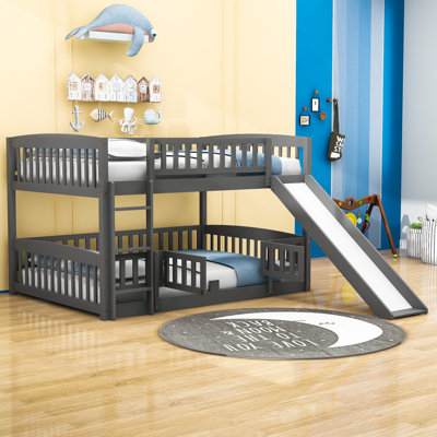 Eziquel Full Over Full Bunk Bed with Slide